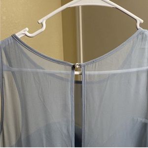 Dusty blue bridesmaids dress